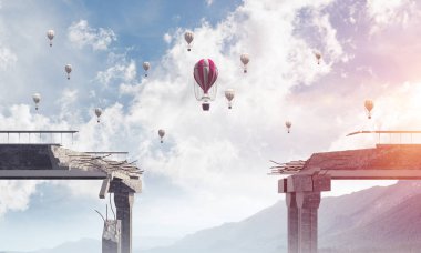 Yaz renkli dağ manzarası.