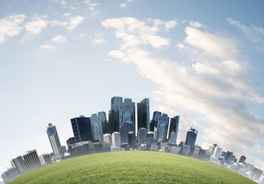 Doğa dostu şehir parlak duvar kağıdı.