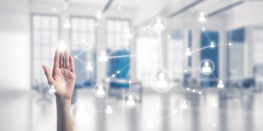 İş ve bağlantı insanlar için modern kablosuz teknolojiler 