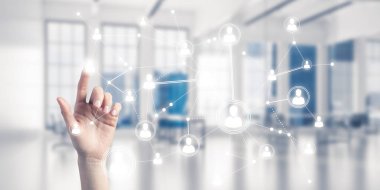 İş ve bağlantı insanlar için modern kablosuz teknolojiler 