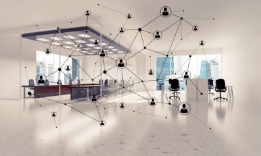 Etkin modu için kavram olarak ağ ve kablosuz bağlantı