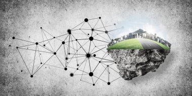 Modern ağ teknolojileri ve eko yeşil yazılımlar kavramı