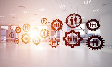 Etkili modern iş için ağ ve kablosuz bağlantı kavramı