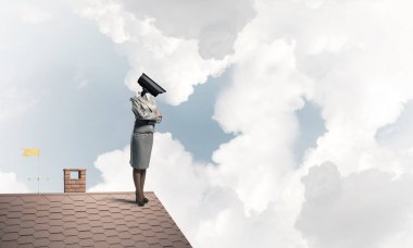 Güvenlik ve gizlilik koruma ile fotoğraf makinesi kavramını wo başlı