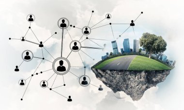 Modern ağ teknolojileri ve eko yeşil yazılımlar kavramı