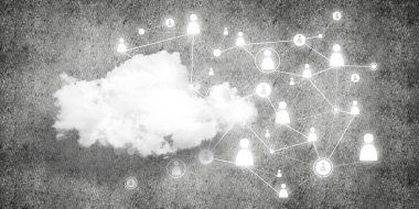 Bağlantı ve veri paylaşımı için kablosuz teknolojiler soyut bir kavram olarak