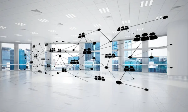 Networking and wireless connection as concept for effective modern business — Stock Photo, Image