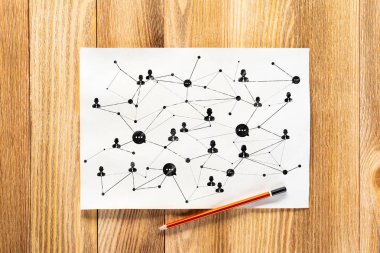 İnsan kaynakları yönetimi kalem el çizilmiş