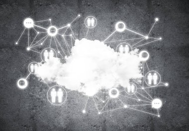 Bağlantı ve veri paylaşımı için kablosuz teknolojiler soyut bir kavram olarak