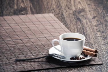 ahşap masa kahve espresso fincan