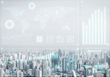 Grafiklerle çifte pozlama iş kavramı