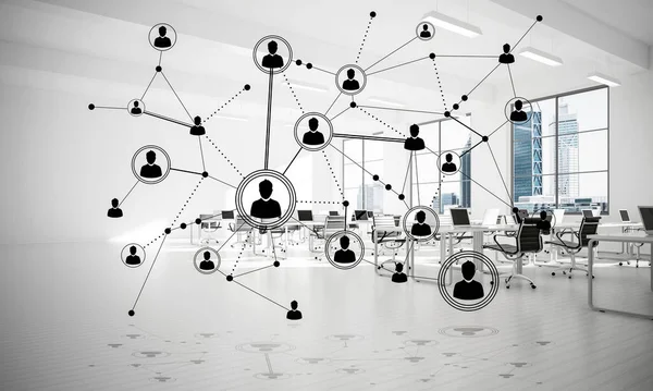 Rede e conexão sem fio como conceito para negócios modernos eficazes — Fotografia de Stock