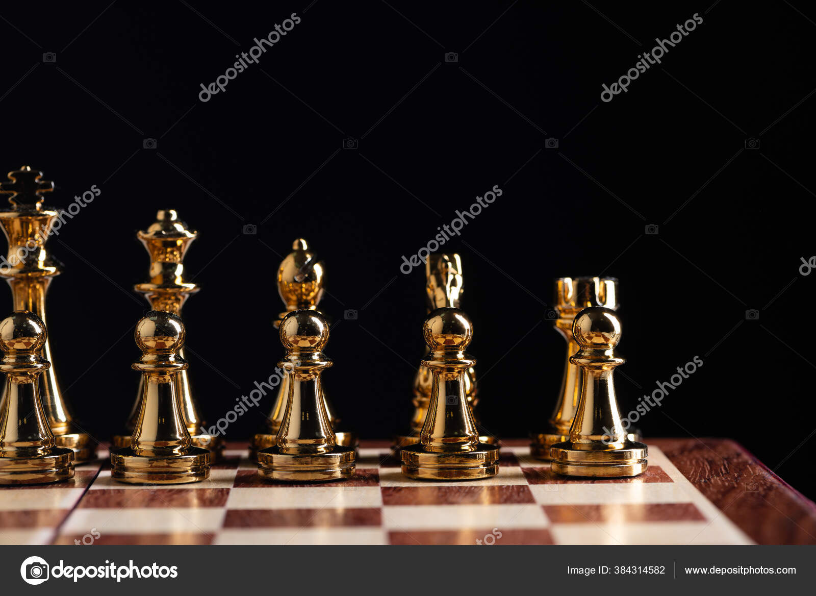 Jogo de tabuleiro de xadrez para conceitos de liderança