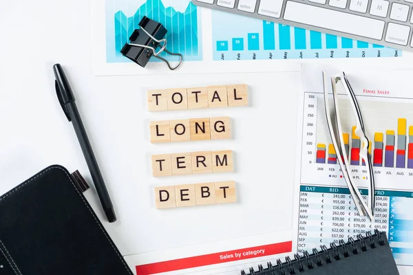Concepto de deuda total a largo plazo — Foto de Stock