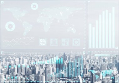 Grafiklerle çifte pozlama iş kavramı