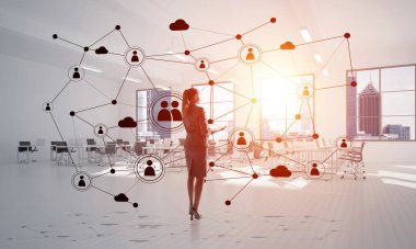 Ağ kurma ve sosyal iletişim kavramı modern iş için etkili bir nokta