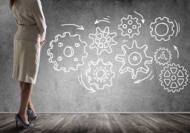 Takım çalışması konsepti olarak vites mekanizması