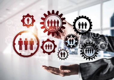 Cogwheel ve dişli mekanizması sosyal iletişim kavramı olarak