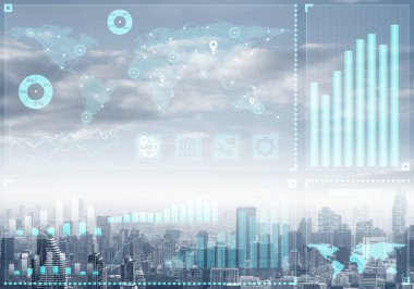 Soyut borsa verilerine sahip iş kavramı