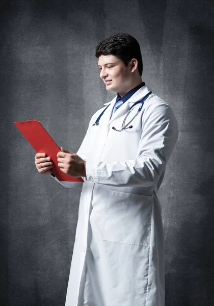 Doctor with tablet for documents
