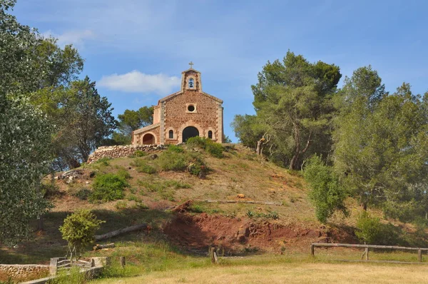 Beautiful Old Stone Church Spanish Balearic Island Menorca — Stock Photo, Image