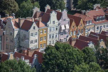Yukarıdan şehir, Gdansk üzerinde Polonya görüntülemek