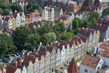 Yukarıdan şehir, Gdansk üzerinde Polonya görüntülemek