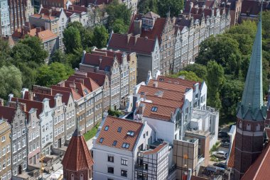 Yukarıdan şehir, Gdansk üzerinde Polonya görüntülemek