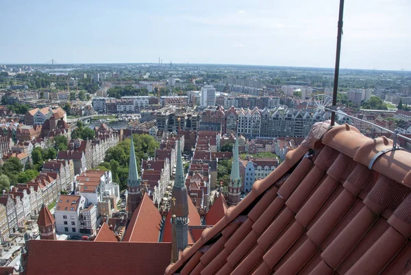 Vista Desde Arriba Sobre Ciudad Gdansk Polonia —  Fotos de Stock