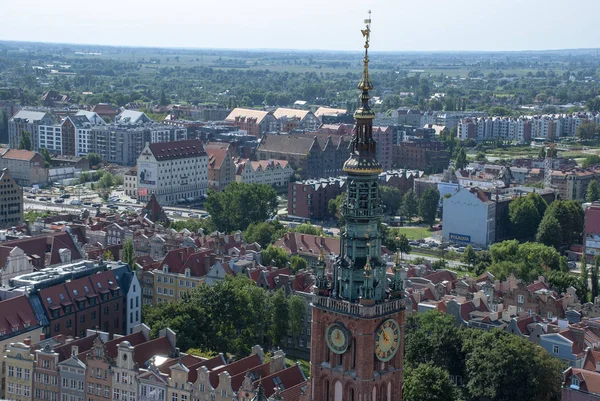 Visa Från Ovan Över Den Staden Gdansk Polen — Stockfoto