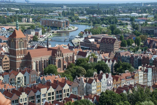 Vista Dall Alto Sulla Città Danzica Polonia — Foto Stock