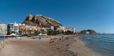 Alicante beach, Costa Blanca - İspanya üzerinden panoramik görünüm