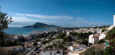 Costa Blanca, İspanya'da denize Altea evleri üzerinde görünümü