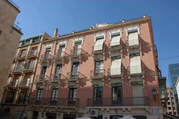 Low Angle View Old Restored Town House Alicante Small Spanish — Stock Photo, Image