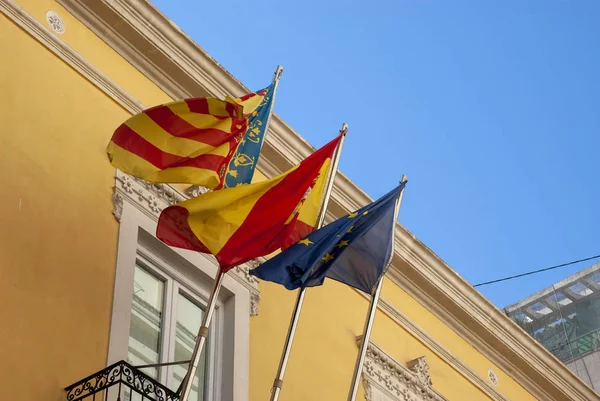 Bandera España Cataluña Europa — Foto de Stock