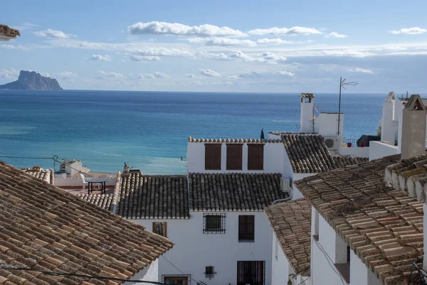 Vista Sobre Casas Altea Para Mar Costa Blanca Espanha — Fotografia de Stock