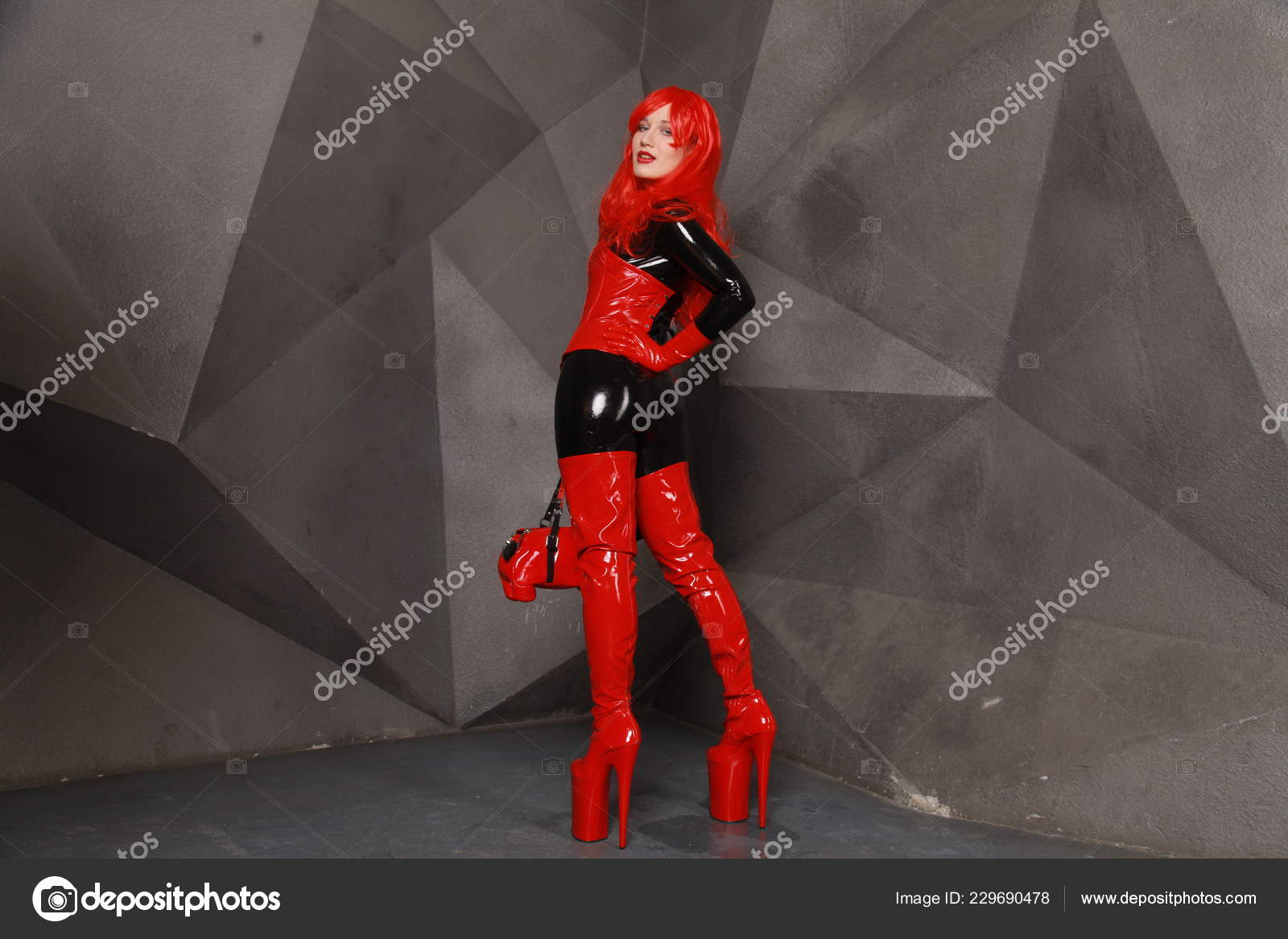 Lady Kinky In Red Boots