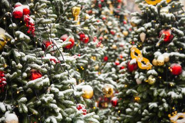 Güzel dekore edilmiş Noel ağacı