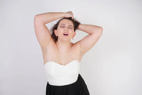 Depresión Nerviosa Mujer Con Baja Autoestima Agotamiento Emocional —  Fotos de Stock