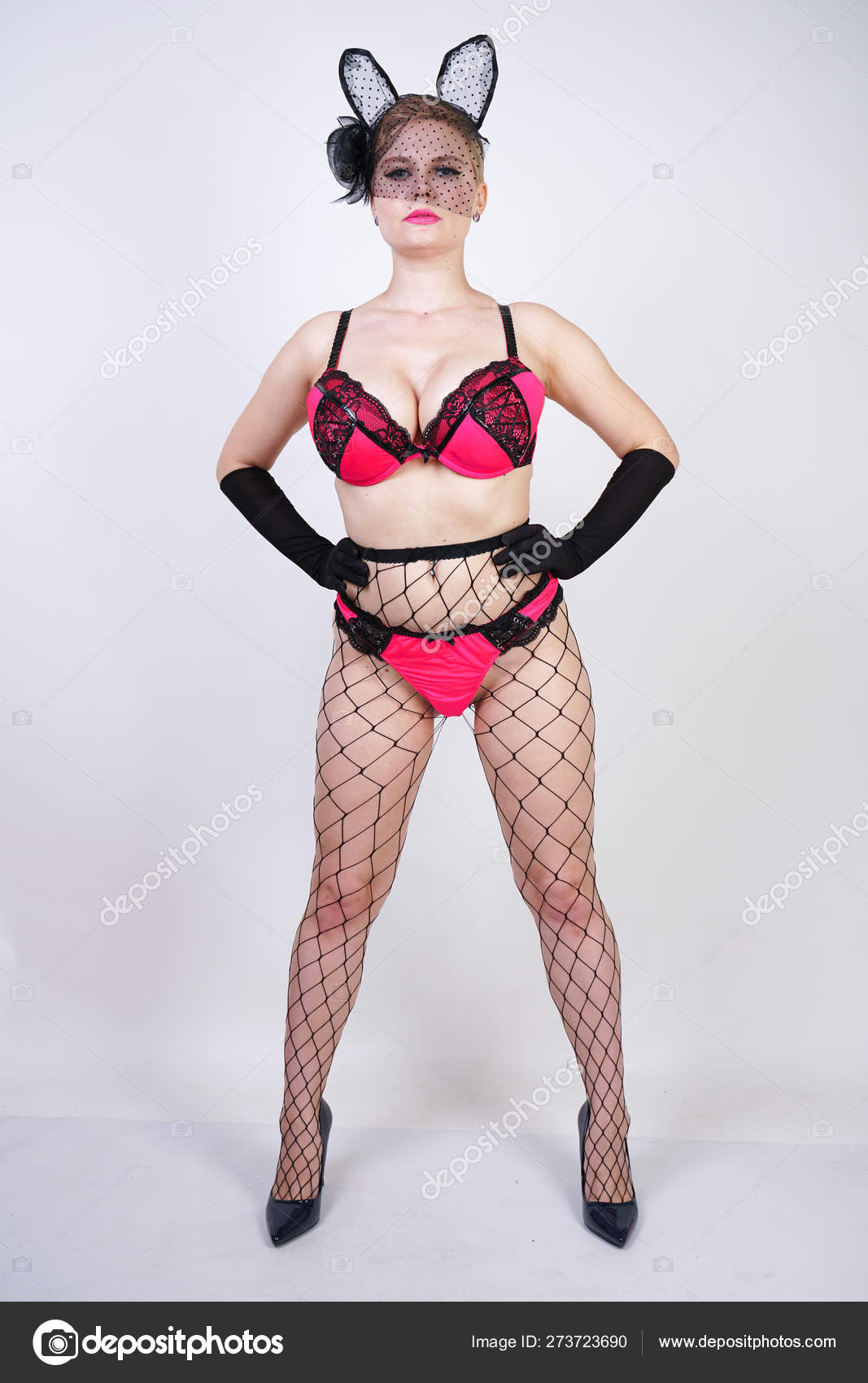 red underwear fetish girl Cute Chubby Girl Short Hair Bright Pink Lingerie Fetish Black — Stock Photo  © agnadevi #273723690