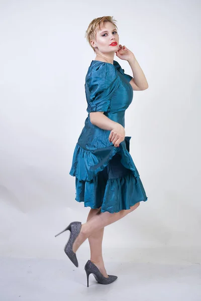 Beautiful Girl Size Figure Dressed Cute Retro Fashion Dress Stands — Stock Photo, Image