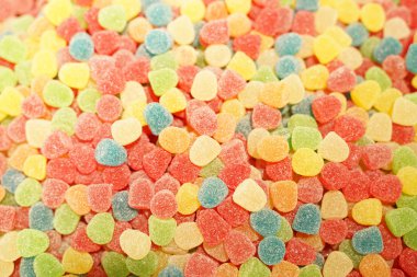 lezzetli çok renkli meyve marmelat. toplu sağlıksız parlak şekerler. farklı jöle fotoğraf yakın. şeker dükkanında lezzetli tatlılar. Kimse. 