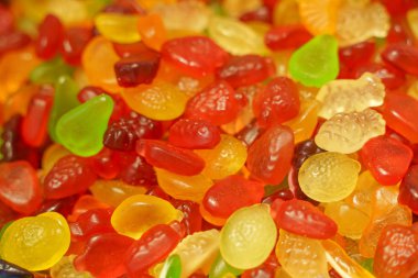 lezzetli çok renkli meyve marmelat. toplu sağlıksız parlak şekerler. farklı jöle fotoğraf yakın. şeker dükkanında lezzetli tatlılar. Kimse. 