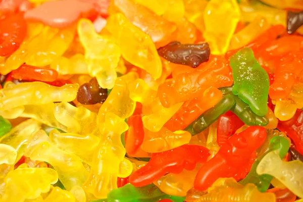 lezzetli çok renkli meyve marmelat. toplu sağlıksız parlak şekerler. farklı jöle fotoğraf yakın. şeker dükkanında lezzetli tatlılar. Kimse. 