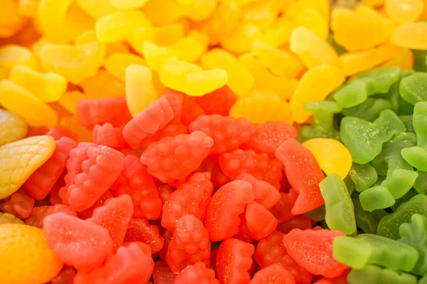 Delicious Multi Colored Fruit Marmalade Unhealthy Bright Candies Bulk Different — Stock Photo, Image