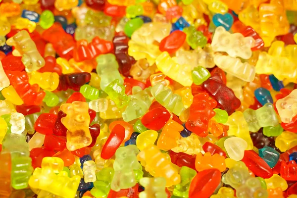 Delicious Multi Colored Fruit Marmalade Unhealthy Bright Candies Bulk Different — Stock Photo, Image