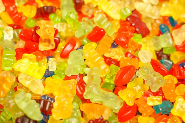 Delicious Multi Colored Fruit Marmalade Unhealthy Bright Candies Bulk Different — Stock Photo, Image