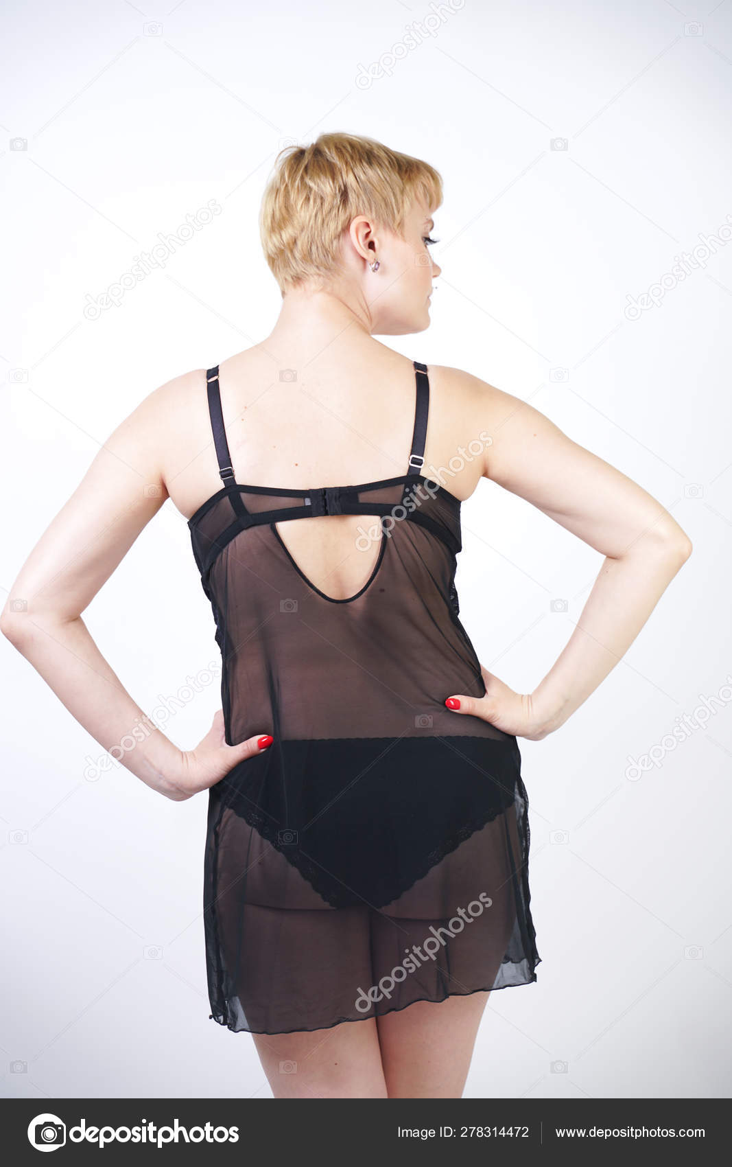 Mas Tamano Chica Adulta Con Vestido Ropa Interior Transparente Hermosa Foto de stock 278314472 agnadevi