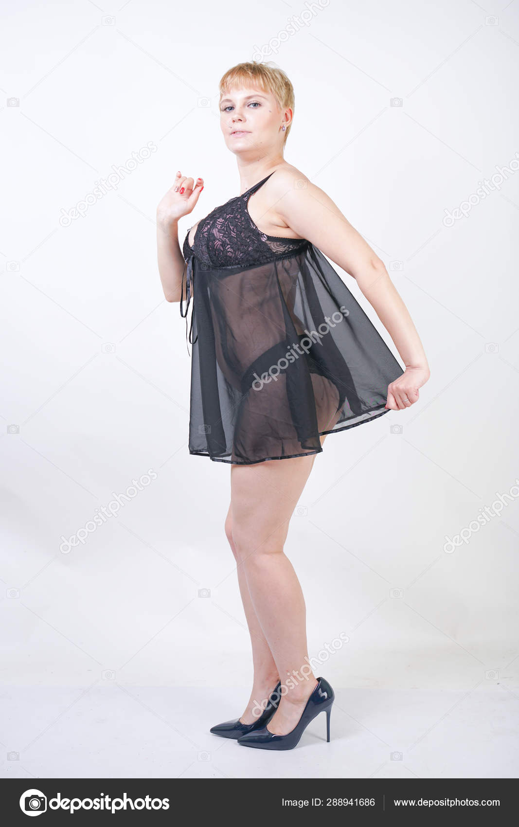 black dress lingerie