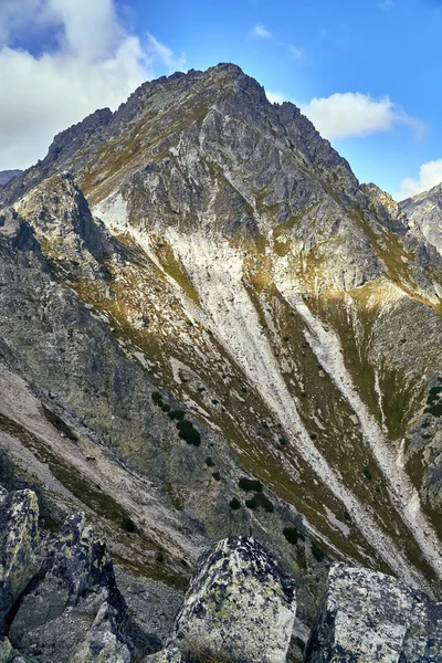 Bela Vista Panorâmica Das Montanhas High Tatras Início Outono Norte — Fotografia de Stock
